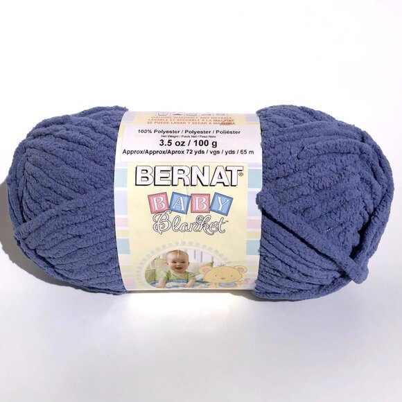 Bernat Baby Blanket Yarn in Baby Denim 03115 Super Bulky 6 Gauge 100 g 3.5 oz - Picture 3 of 7